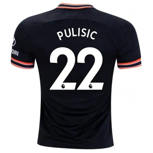 Camisolas de futebol Chelsea PULISIC 22 Equipamento 3ª 2019/20 Manga Curta Camisolas de futebol Chelsea PULISIC 22 Equipamento 3ª 2019/20 Manga Curta